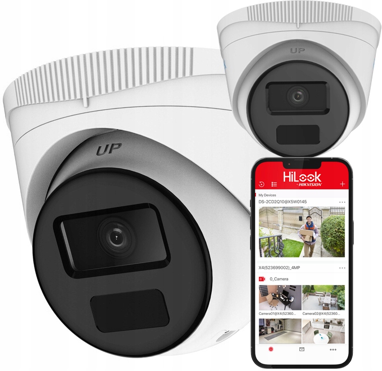 Ip kamera 4MPx 2K+ Venkovní HiLook by Hikvision IR20m PoE Detekce pohybu