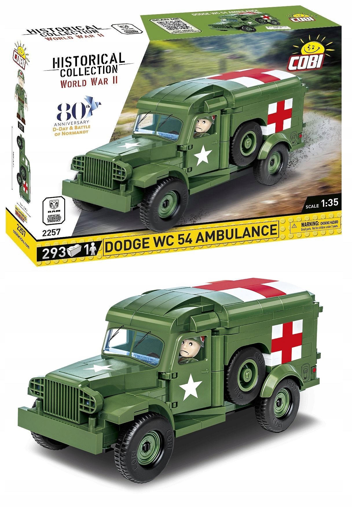 klocki Cobi 2257 Dodge Wc-54 Ambulance Historical Collection Ww II Ambulans