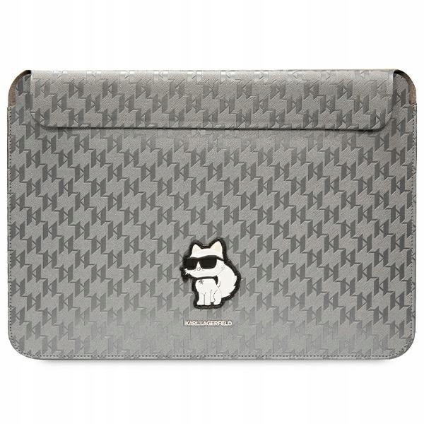 Karl Lagerfeld Nft Saffiano Monogram Choupette puzdro 14" strieborné
