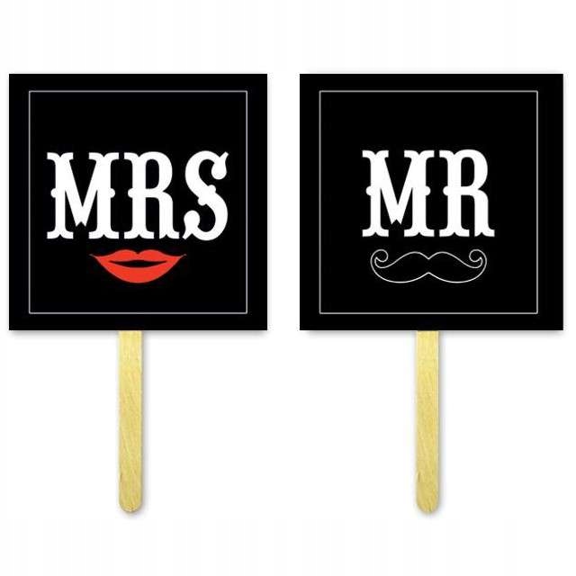 

Fotosesja tabliczki na ślubną sesję foto Mrs Mr