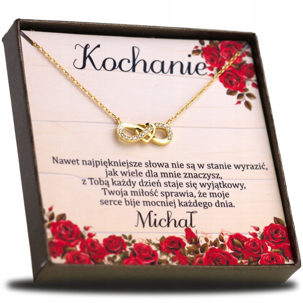 Pozlacený náhrdelník se symbolem nekonečna zdobený zirkony