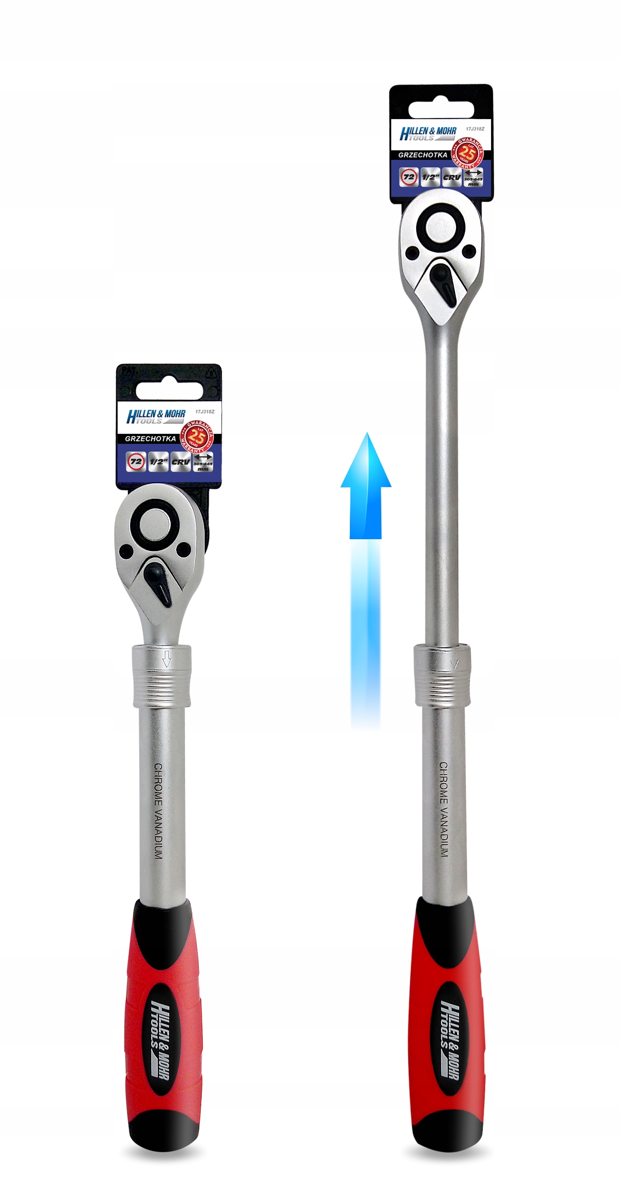 ХРАПОВИК ТЕЛЕСКОПІЧНИЙ 1/2 ГАЙКОВИЙ КЛЮЧ