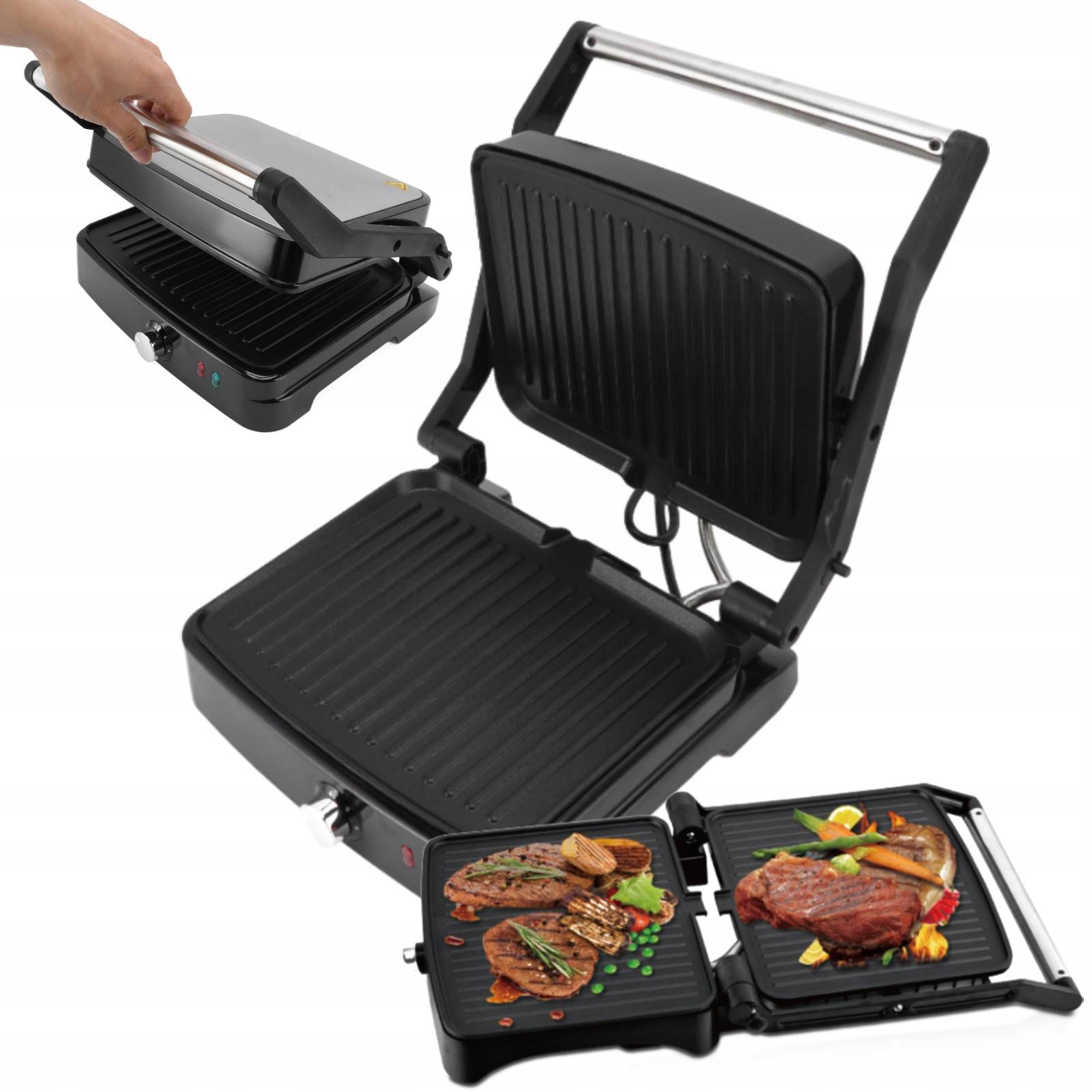 Elektrický Gril Rozkládací Opékač Regulace Teploty 2200 W