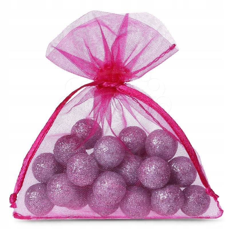 Woreczki z Organzy biżuteria 10x13 woreczek 10 szt. Fuksja