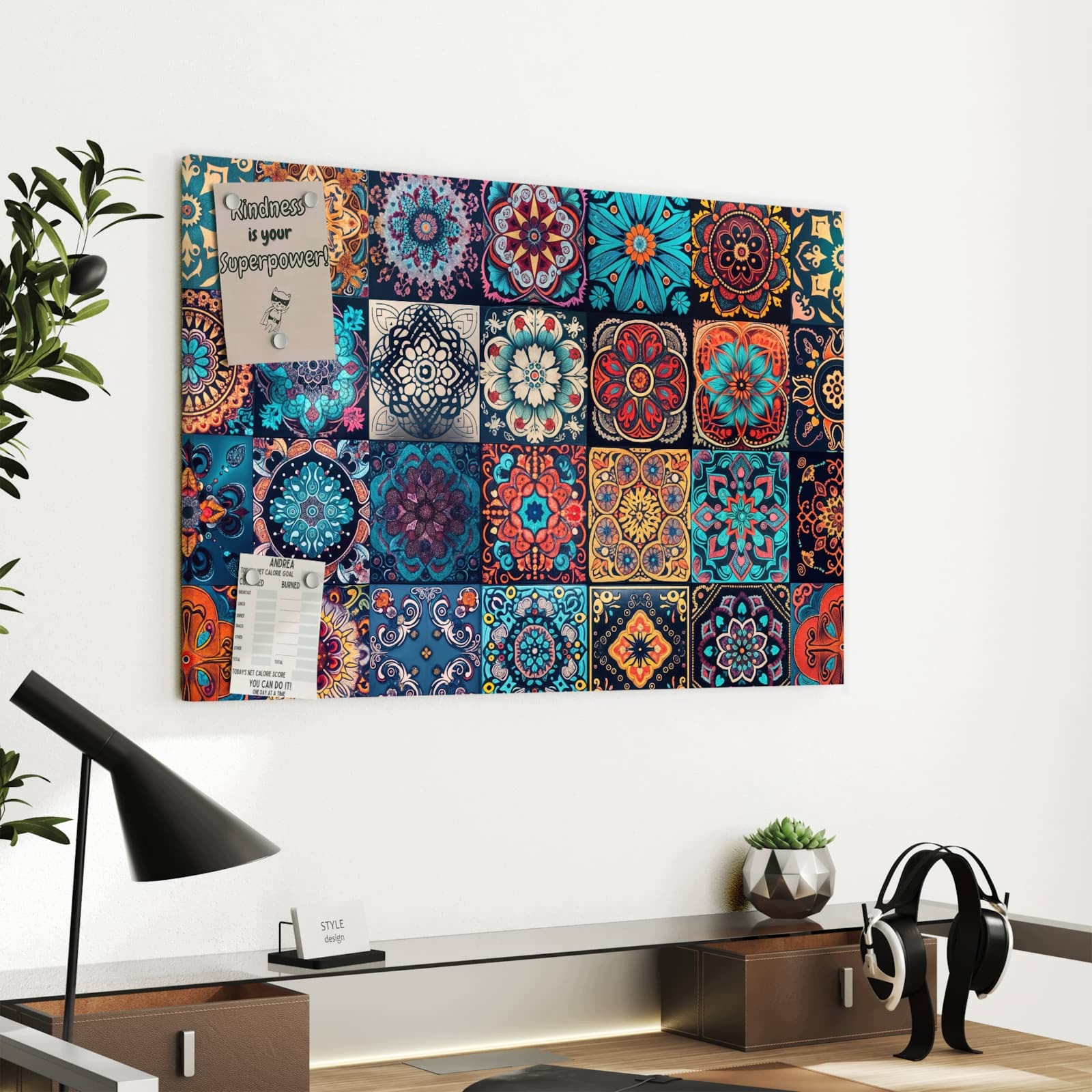 Magnetická tabule Mandala Mozaika Dywan 60 × 40 cm