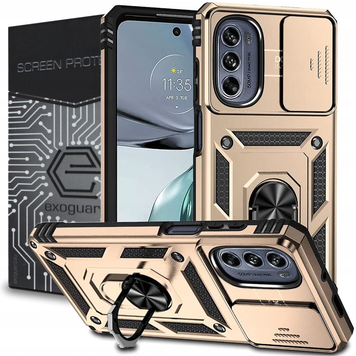 

Etui Pancerne Case Szkło do Motorola Moto G62 5G