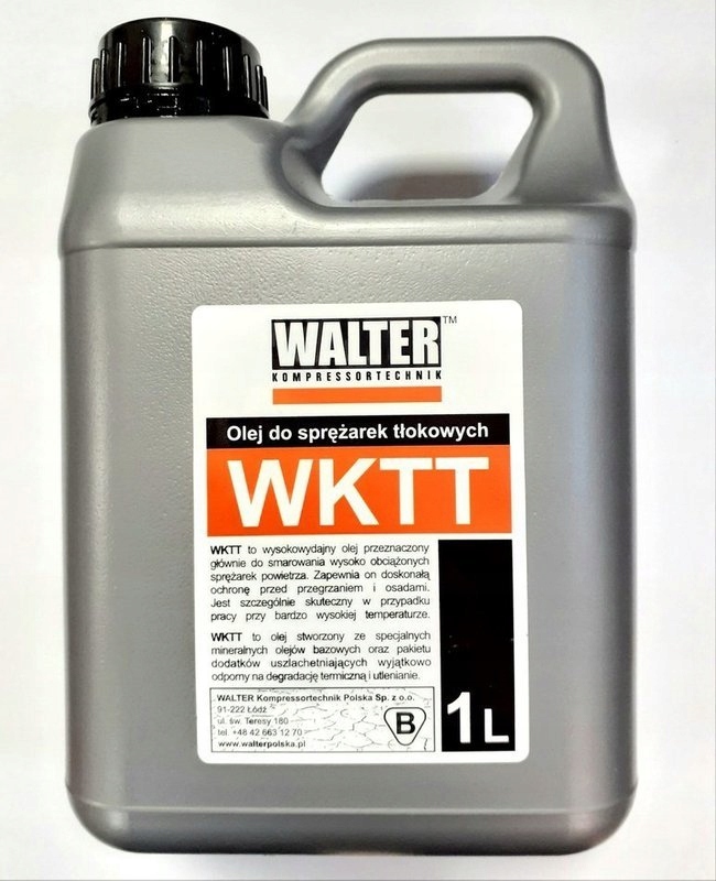 

Olej do sprężarek tłokowych Walter Wktt 1L