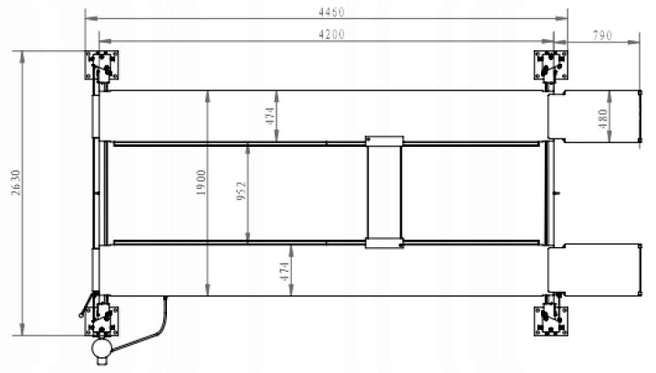 PODNOSNIK CZTEROKOLUMNOWY PARKINGOWY BESTLIFT 440P Producent code 440P