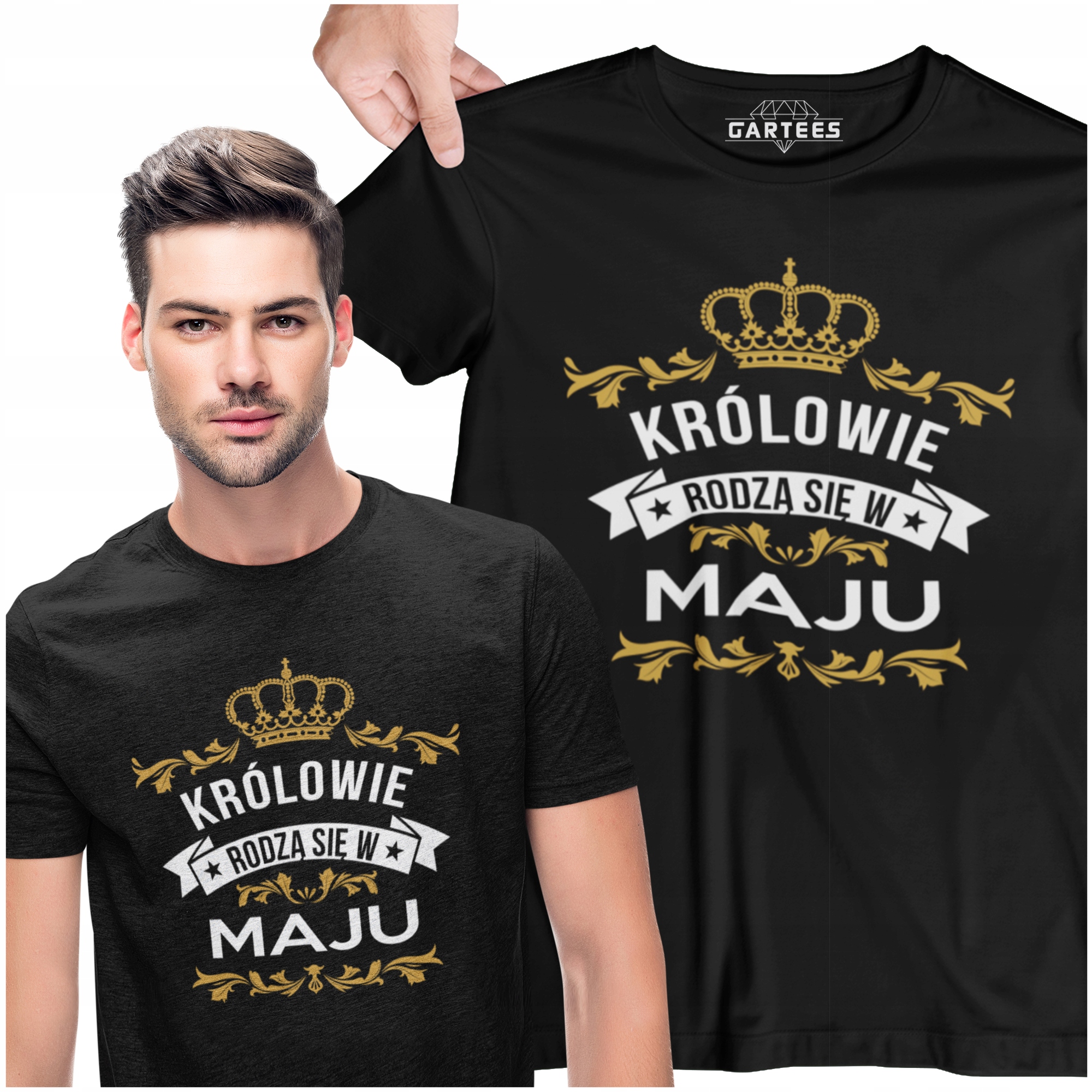 

Koszulka Męska Królowie Rodzą Się W Maju