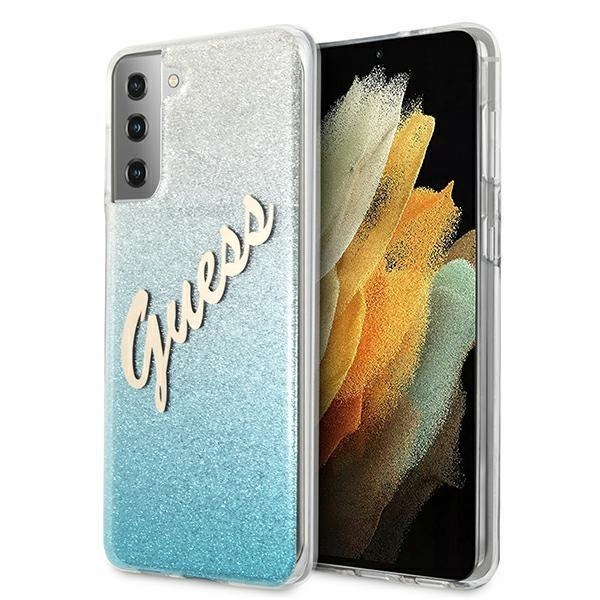 

Guess do Samsung S21+ Plus blue hardcase Glitter