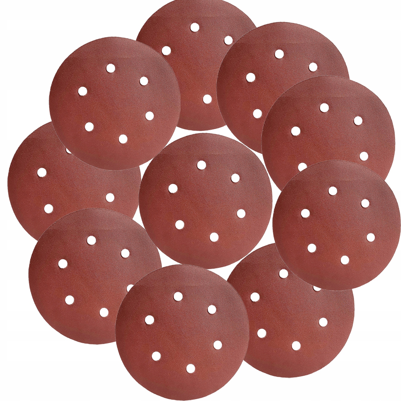 10x KRĄŻKI ŚCIERNE PAPIER OTWORAMI RZEP 150mm P120 EAN (GTIN) 5901969118230