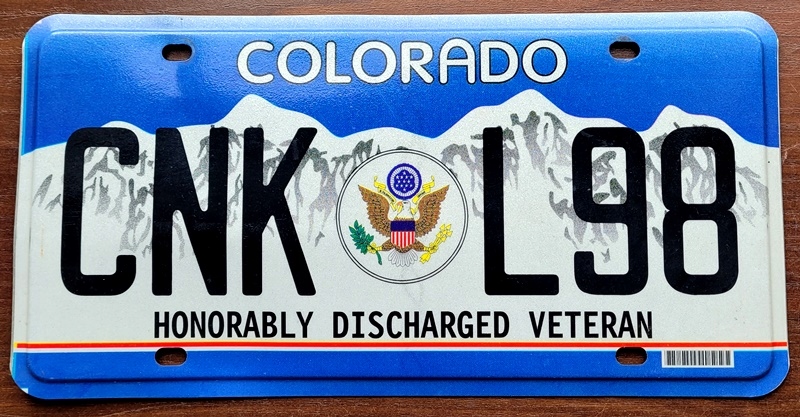 Colorado - tablica rejestracyjna z USA