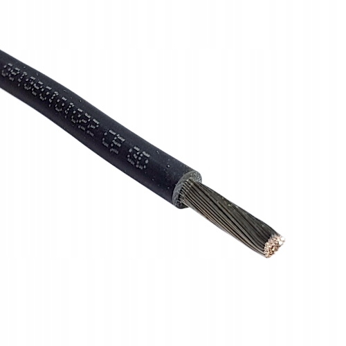 

6 mm kabel silikonowy 500V czarny Helukabel 1m