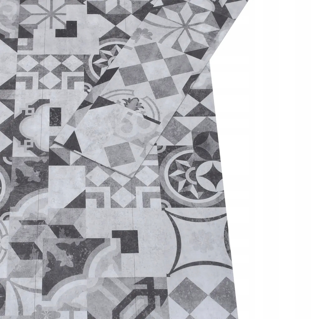 Panele podłogowe PVC 5,26 m², 2 mm, szary wzór, Długość 122.8 cm