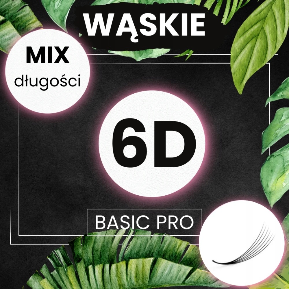 Kępki Rzęs Klonovski Lashes 6D C 0.07 Wąskie MIX 7-13mm