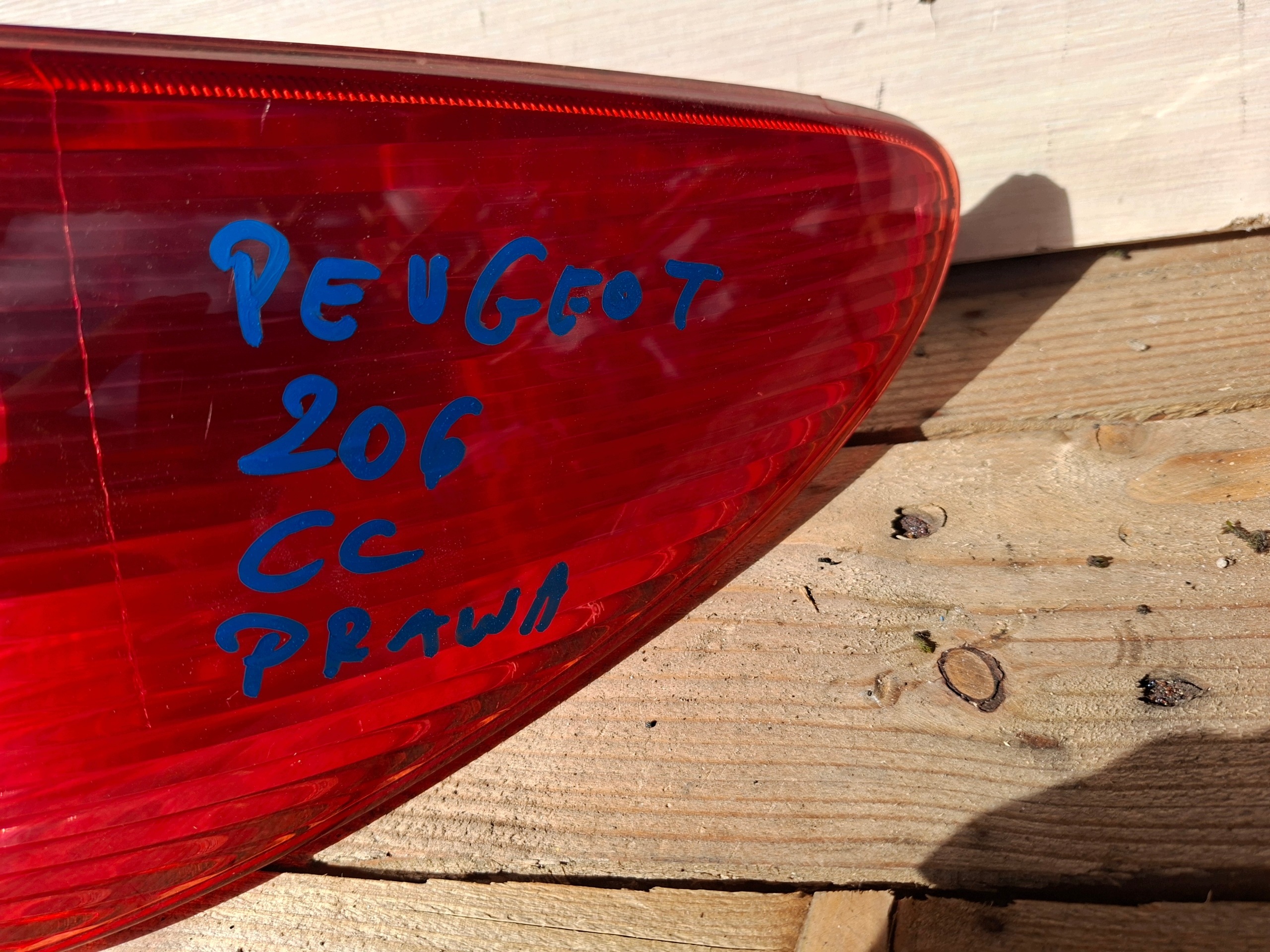 light rear part rear peugeot 206 cc right