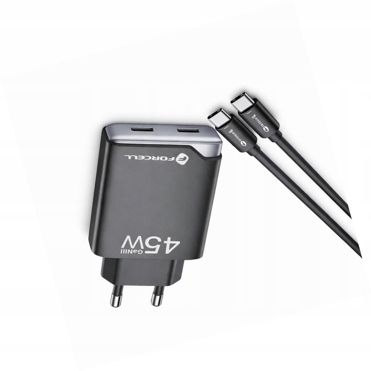 Szybka ładowarka 45W 2 porty z długim kablem 2m do iPhone 16 Pro Max