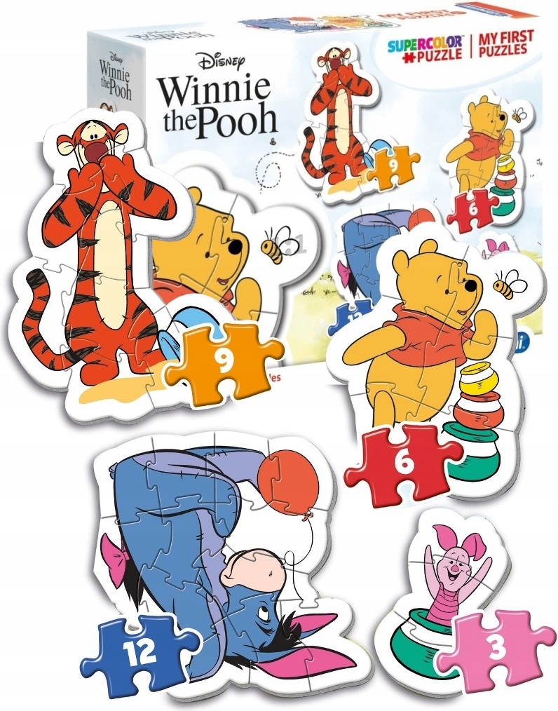 

Moje Pierwsze Puzzle 4w1 Kubuś Puchatek Clementoni