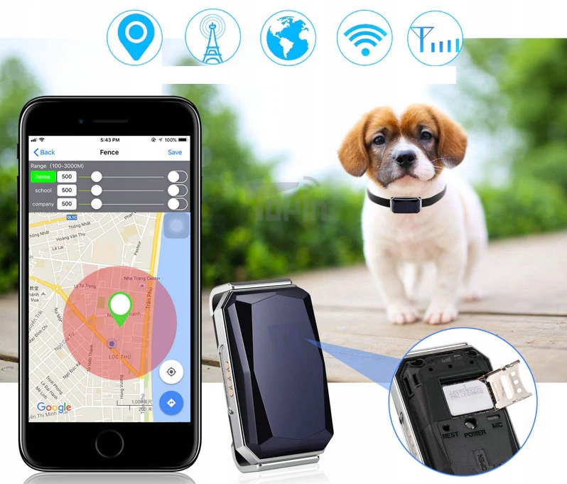 OBROŻA LOKALIZATOR GPS G12P DLA ZWIERZĄT PSA KOTA Producent inny