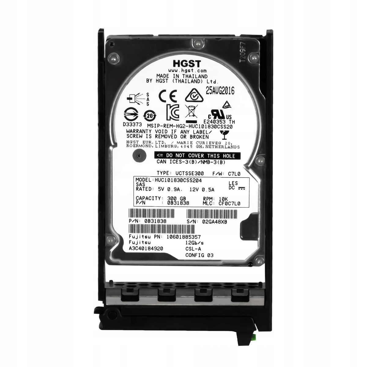 Fujitsu A3C40184920 300GB 10K 64MB SAS-3 2.5'' HUC101830CSS204