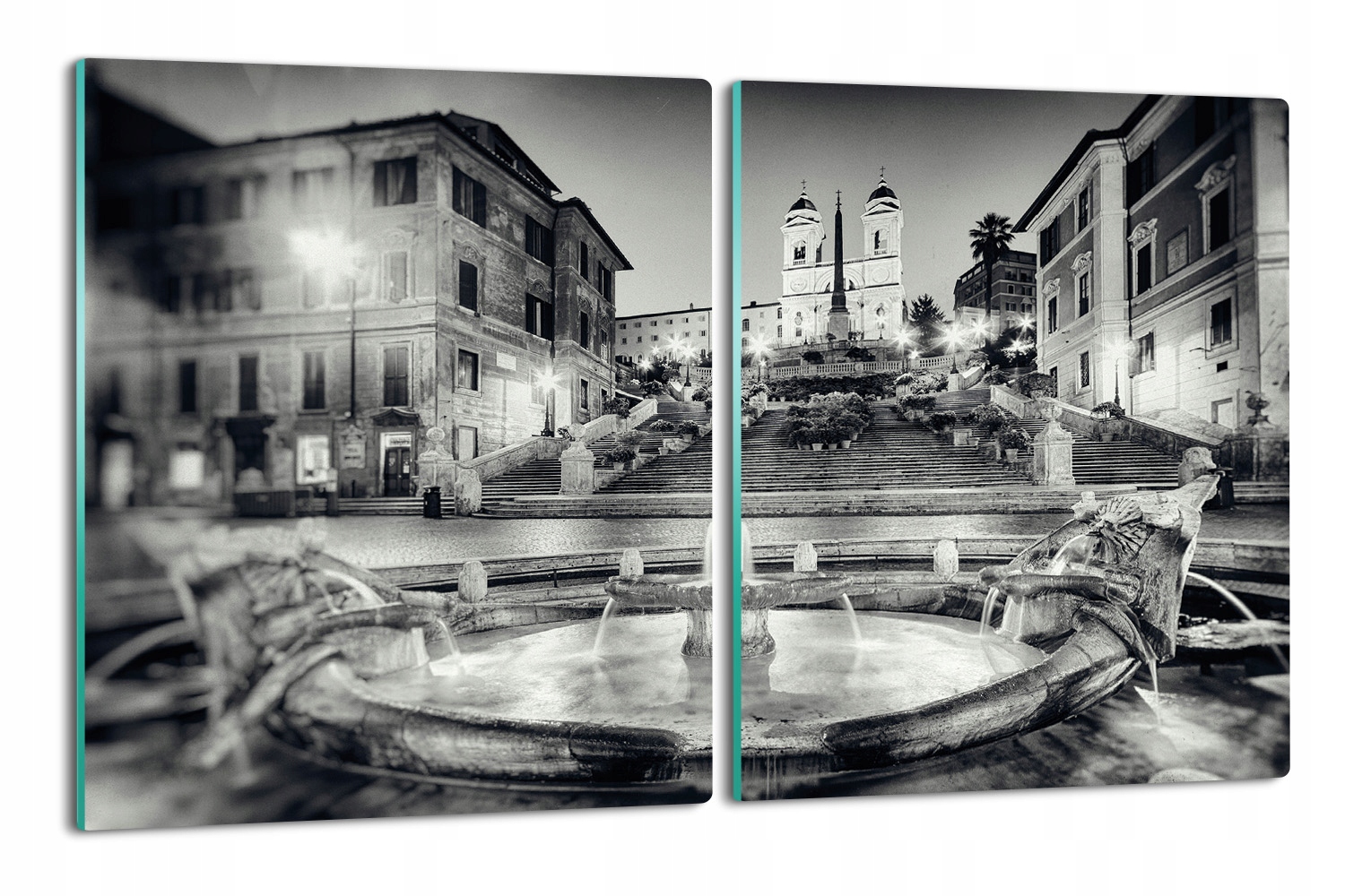 2x 40x52 splashback s fotografií Řím fontána město
