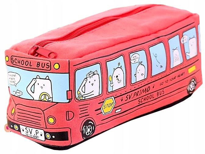 

Piórnik szkolny autobus saszetka szkoła tuba