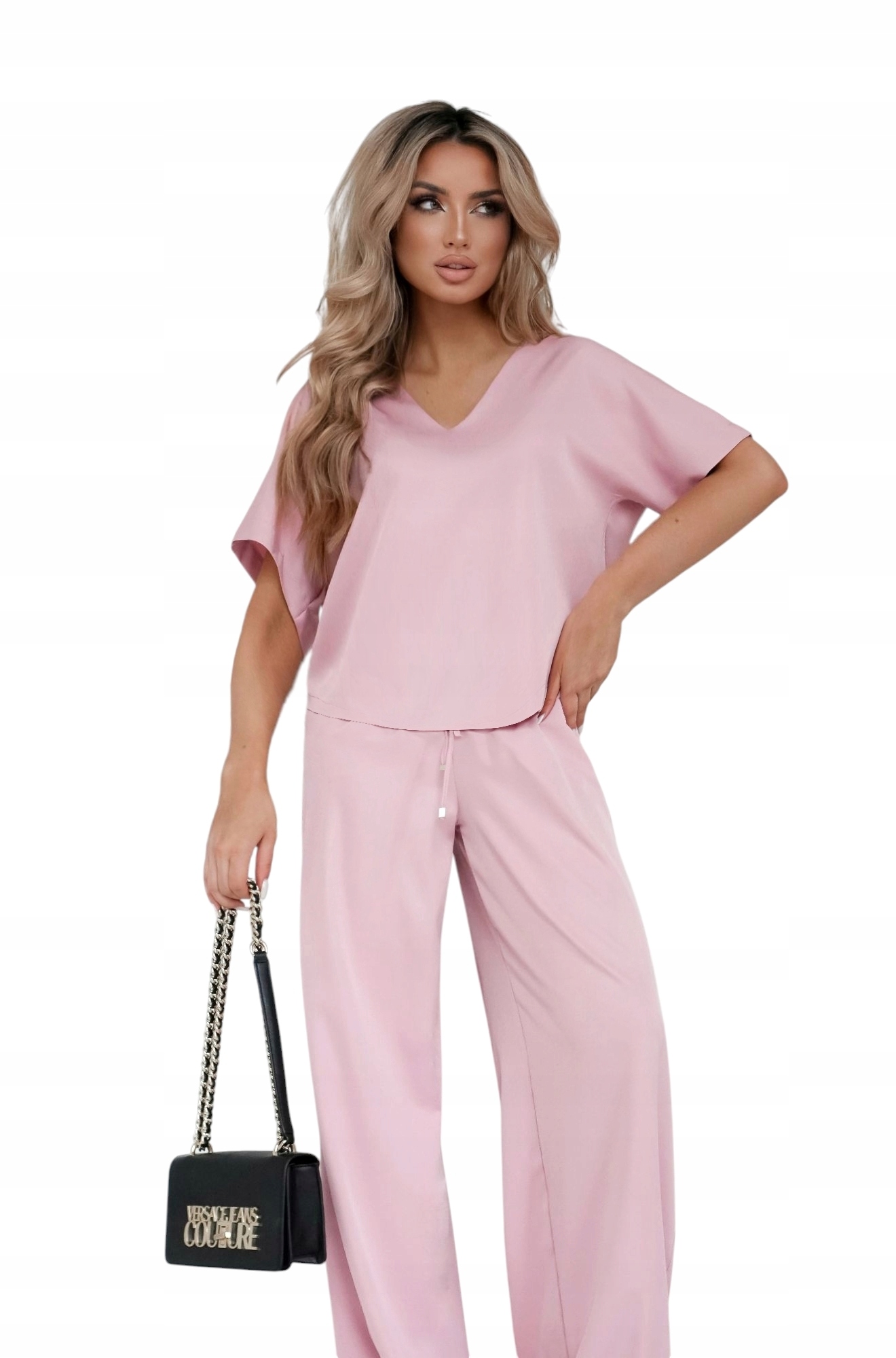 Dámský komplet, oslava, svatební hostina, léto. Zlaté doplňky. Polský výrobek.