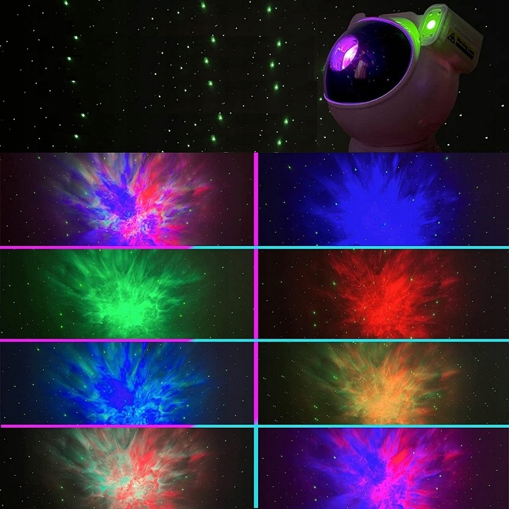 LAMPA NOCNA PROJEKTOR GWIAZD NIEBO Z GŁOŚNIKIEM BLUETOOTH Marka GALAXIA