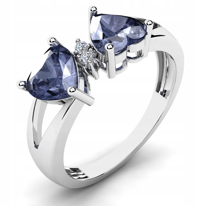 

Pierścionek Białe Złoto Tanzanity Brylanty 1,43CT