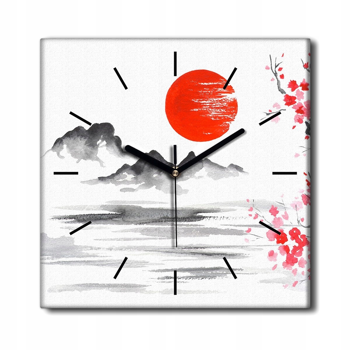 

Zegar canvas ścienny Japonia Atrament Słońce 30x30