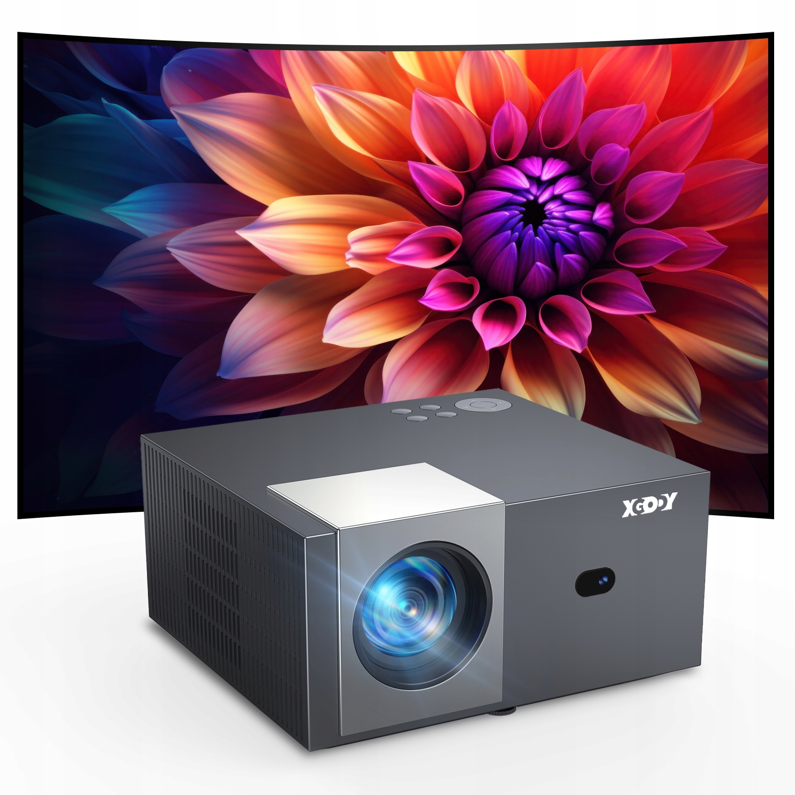 Projektor LCD Kinowy Xgody Sail 2 Rzutnik 1080P Bluetooth Wlan 4K 600ANSI