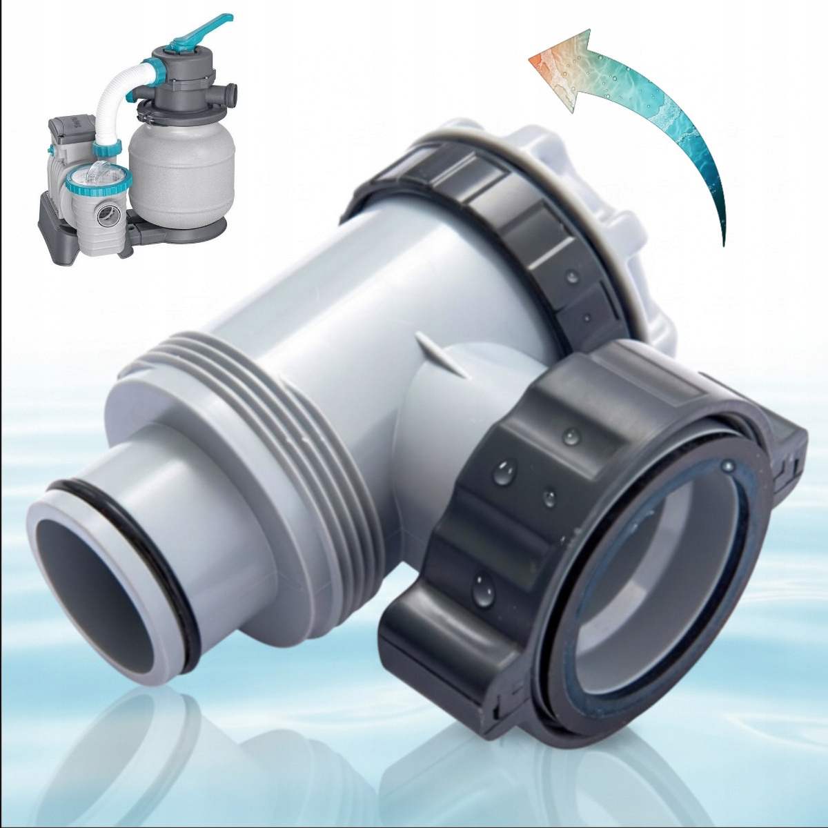 Originální úhlový ventil bazénu s kohoutkem pro hadice pískové pumpy 58497 Bestway