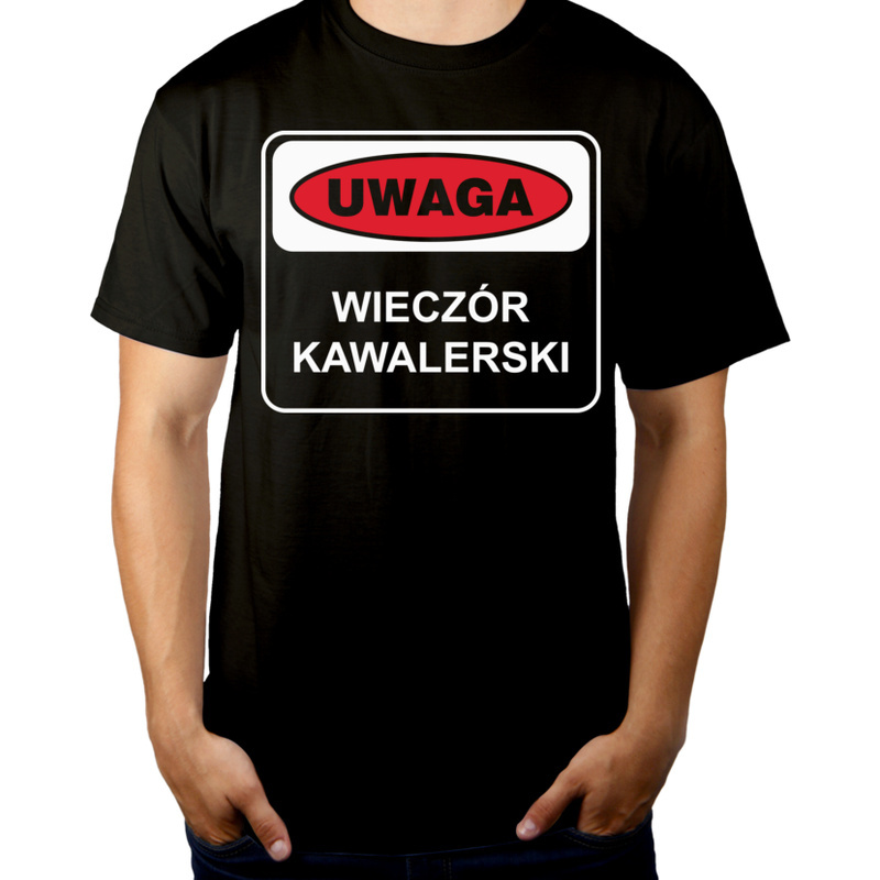 

Uwaga wieczór kawalerski koszulka prezent