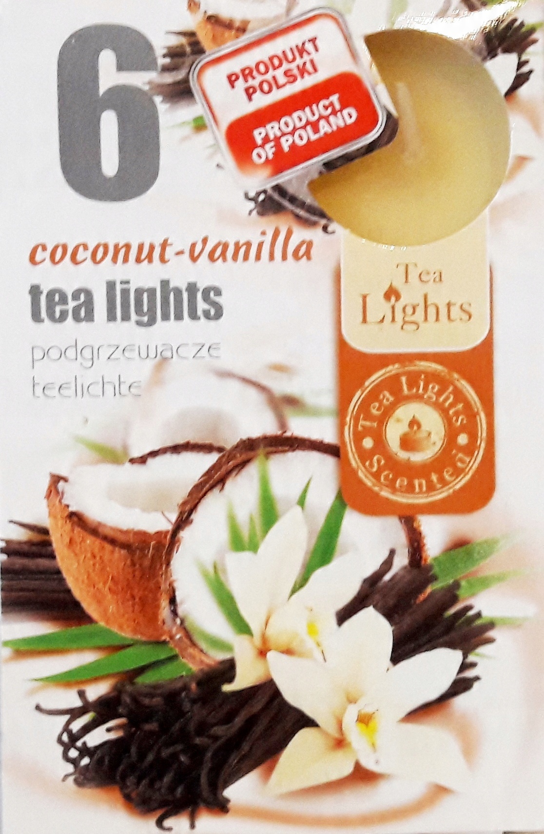 

Podgrzewacz 6 Sztuk Tea Light "Coconut-vanill