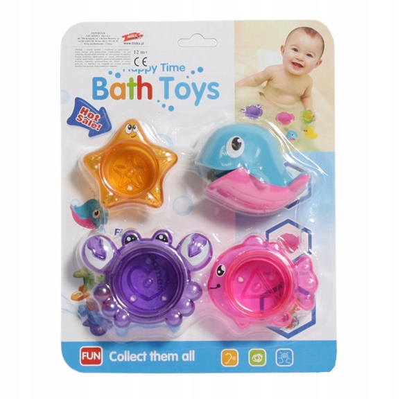 KUBECZKI DO KĄPIELI ZABAWKI PRZELEWOWE DO WANNY DLA DZIECI