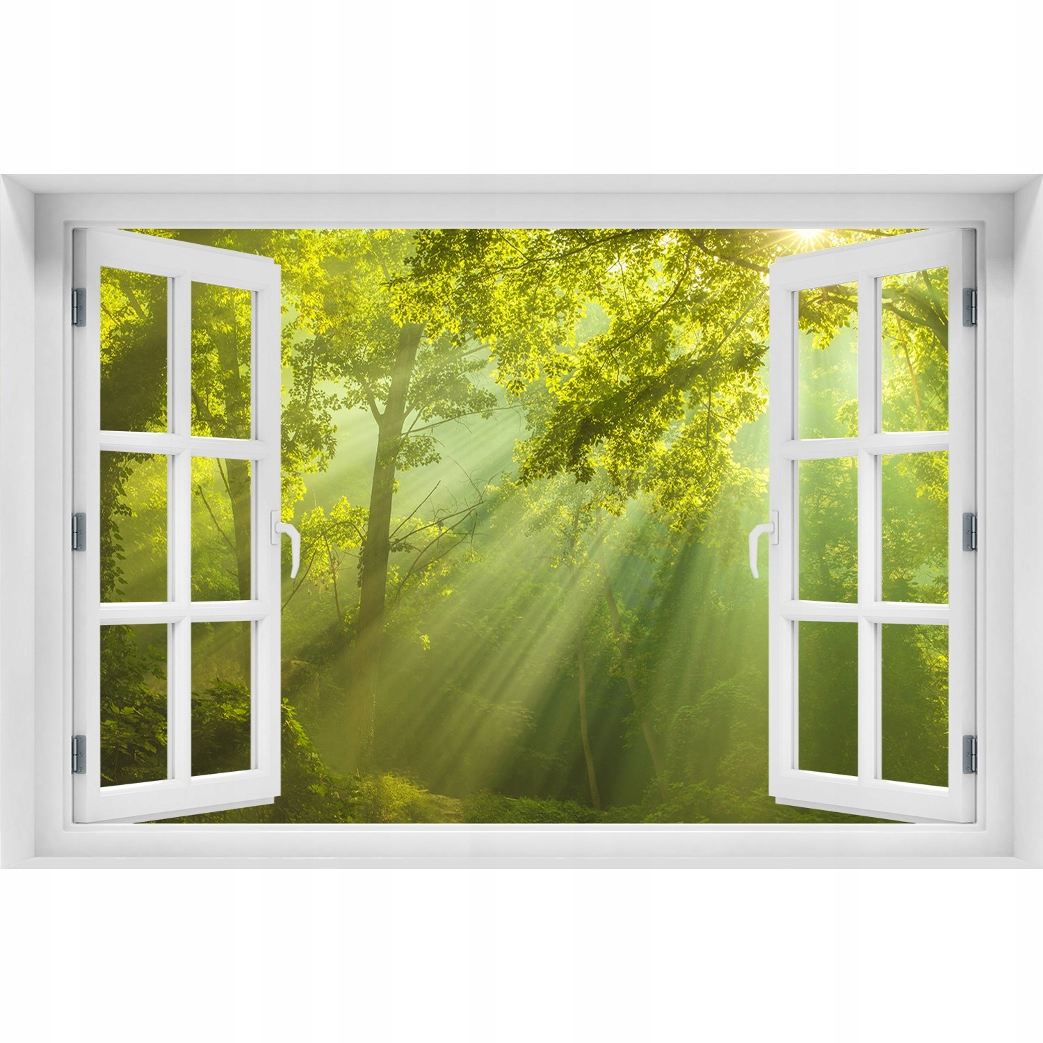 

Naklejka ścienna 3D Okno Las w słońcu 120x80