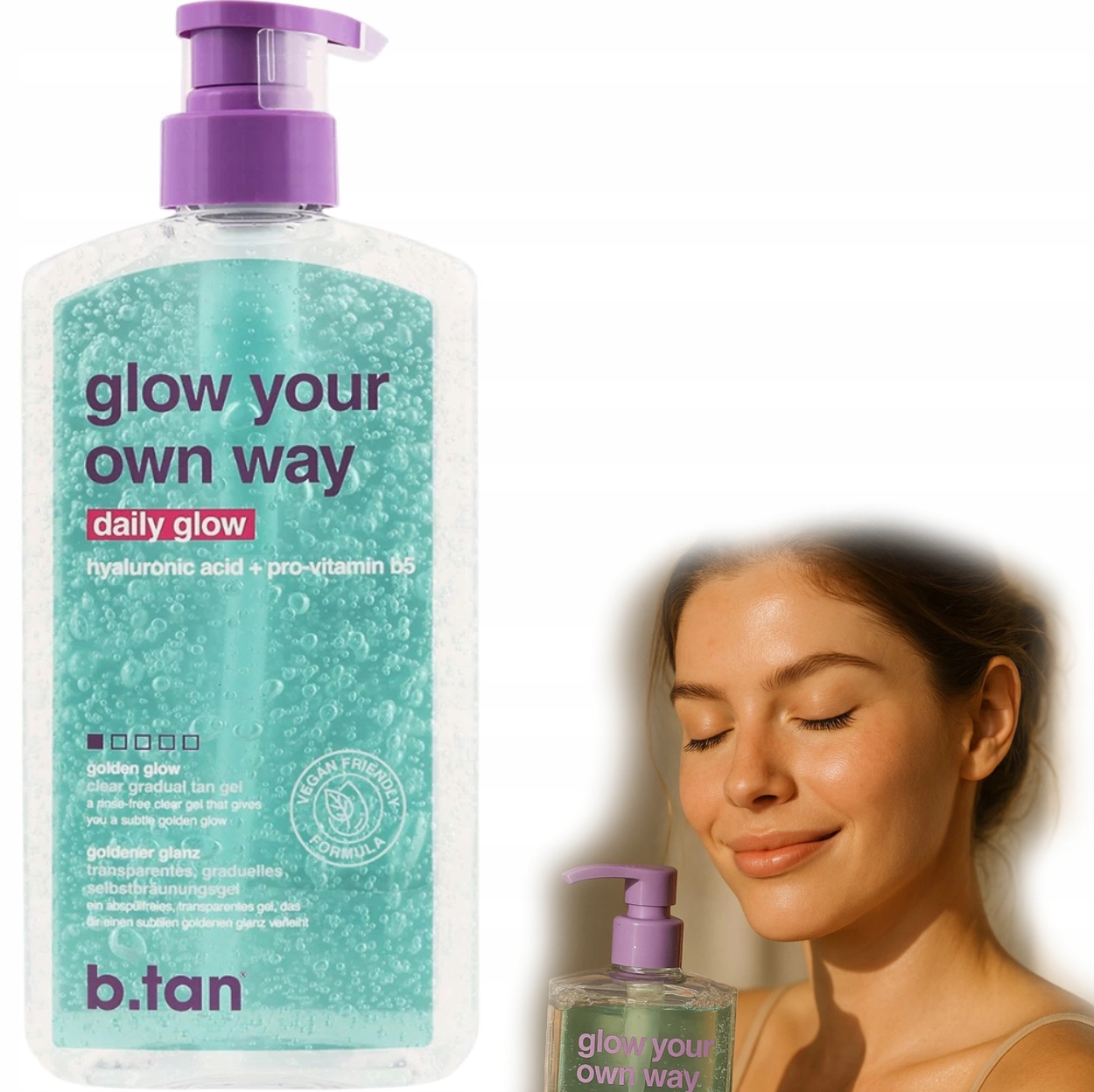 Gel na opalování B.tan Glow Your Own Way Daily Glow 591 ml