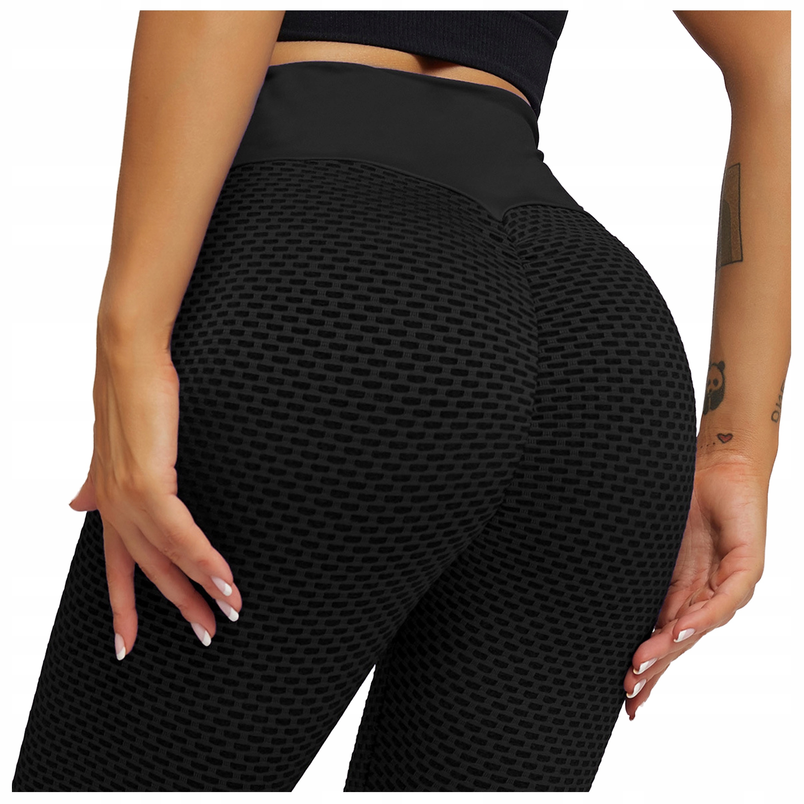 

Legginsy sportowe Push up Karbowane wysoki Stan M