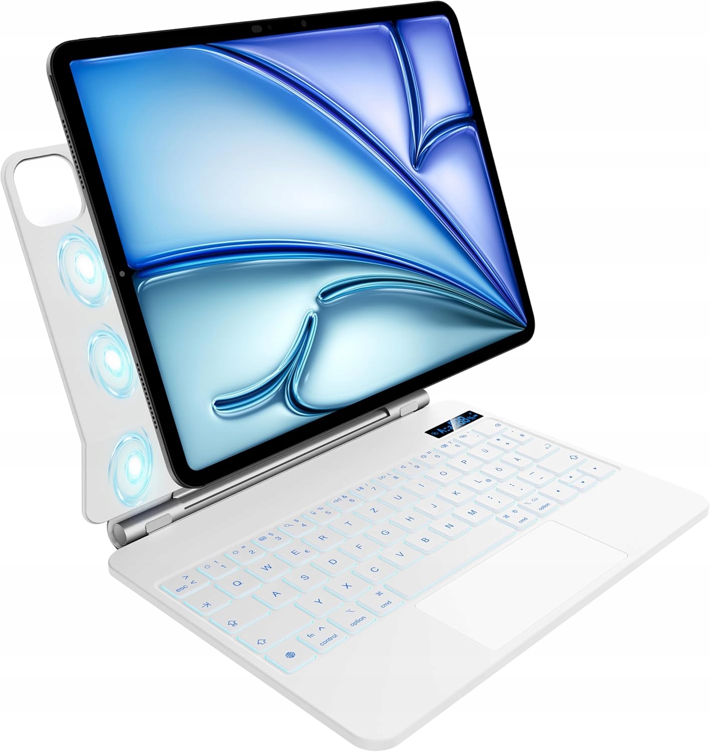 Klávesnica pre iPad Air 4/5/6/7 a iPad Pro 11 biela s touchpadom Qwertz