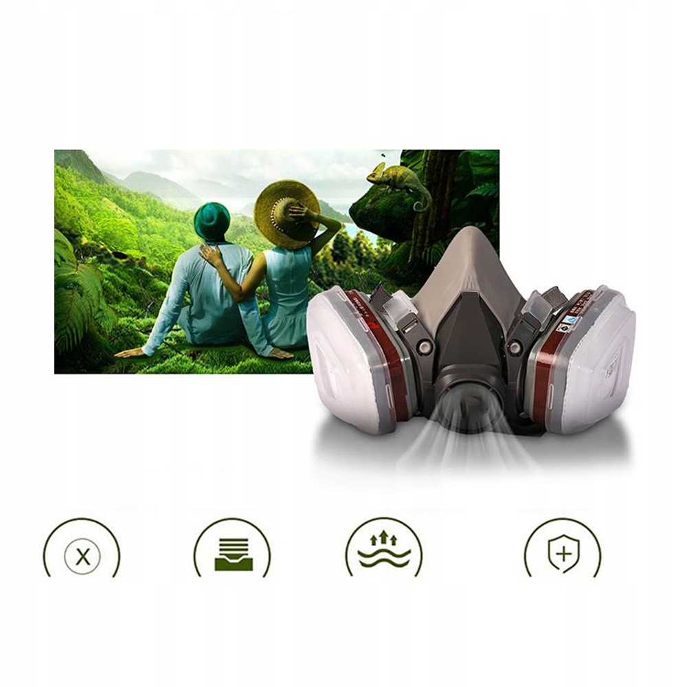 MASKA LAKIERNICZA KOMPLET PÓŁMASKA 6200 ORYGINAŁ + FILTRY Liczba sztuk 1 szt.