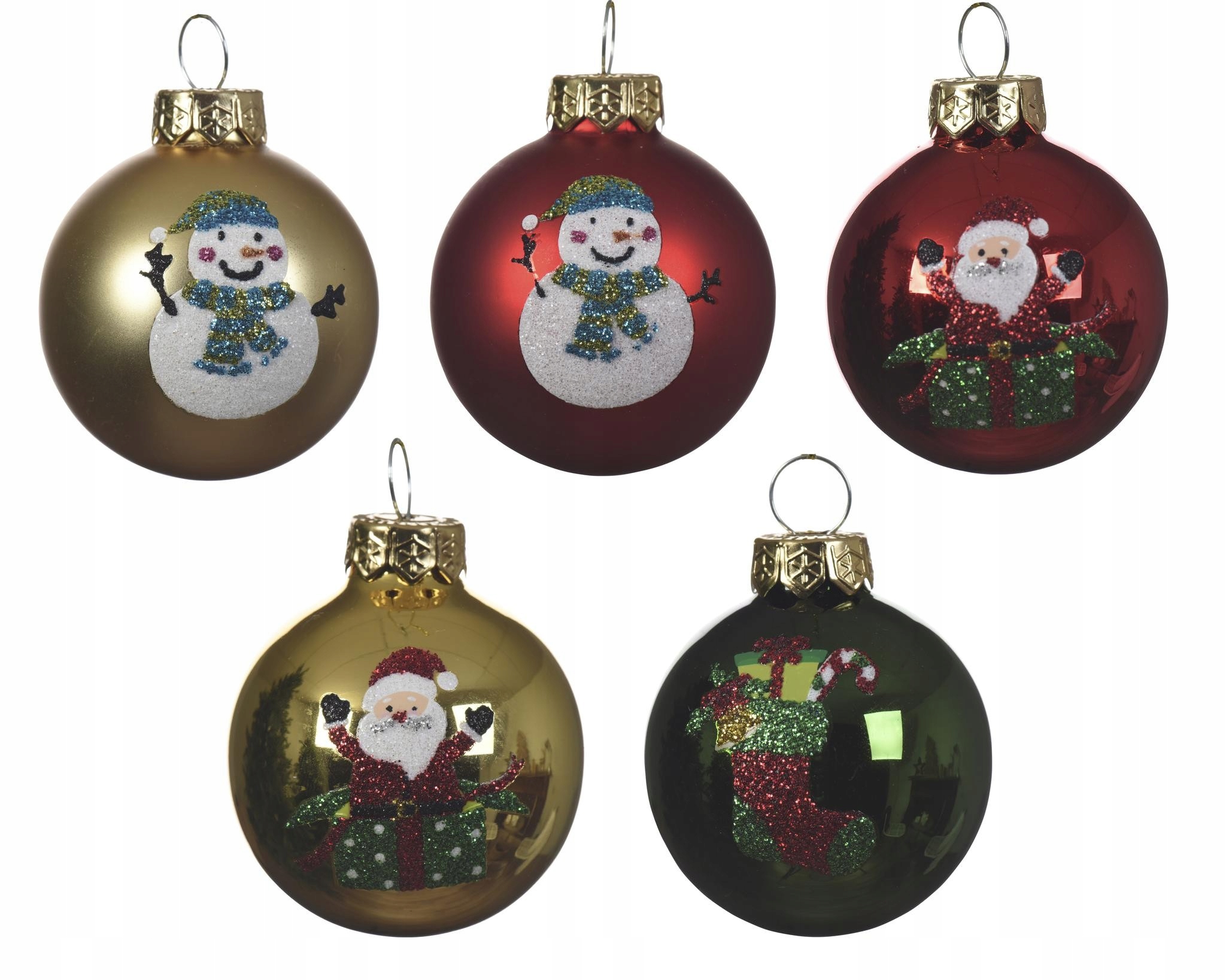 

Bombka dekoracyjna ze świątecznym zdobieniem 4,5cm