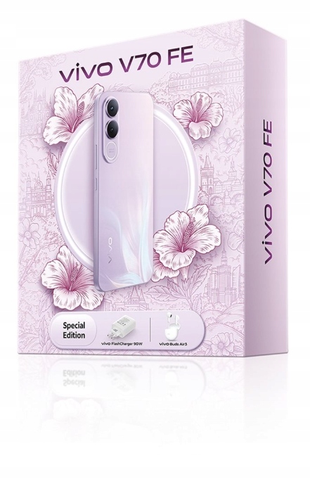 Vivo V70 Fe 5G 8/256GB Fioletowy vivo Buds Air3 i Vivo 90W Flash Charge