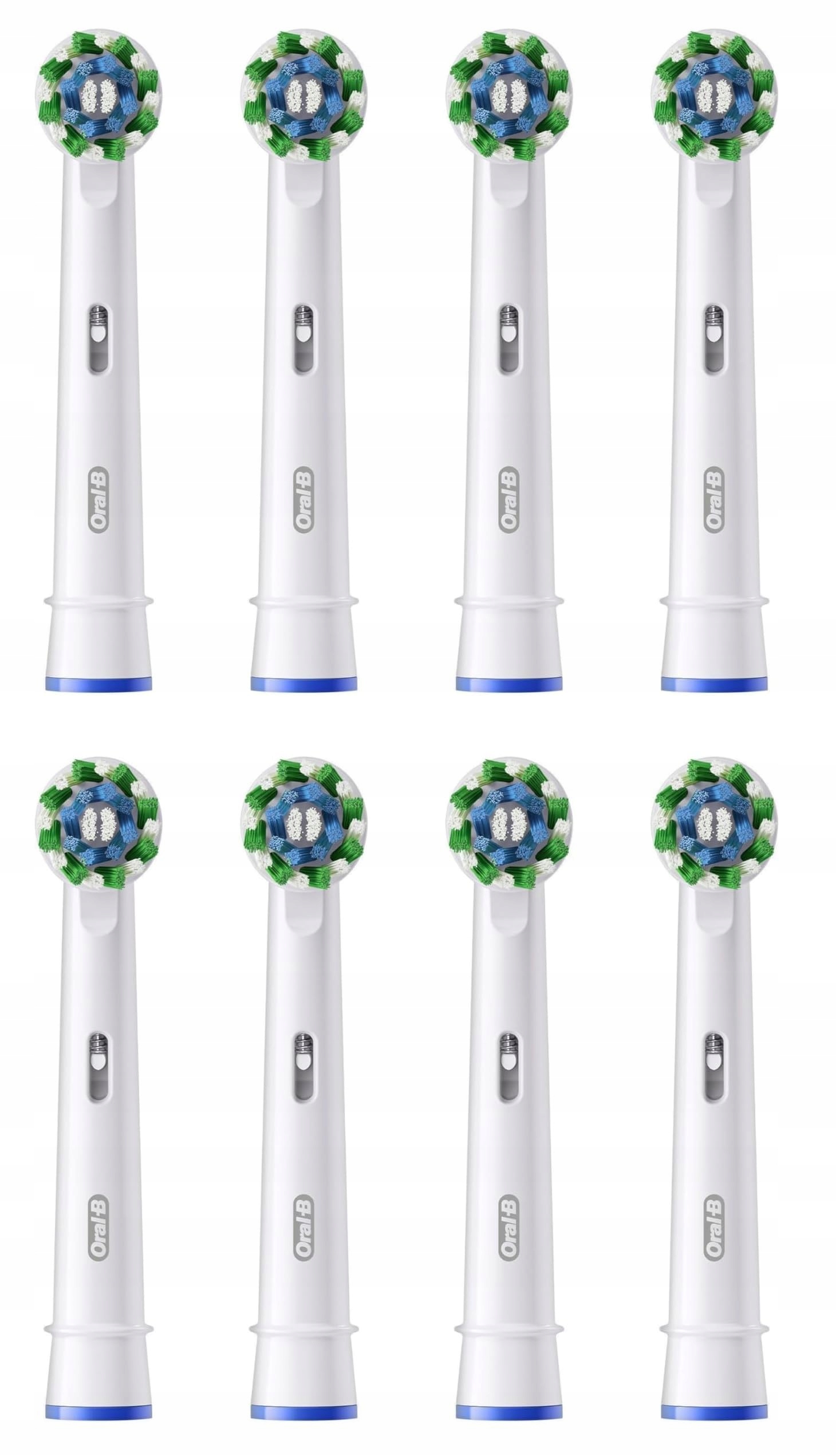 8x końcówka Oral-B Pro Cross Action do szczoteczki elektrycznej białe 100%