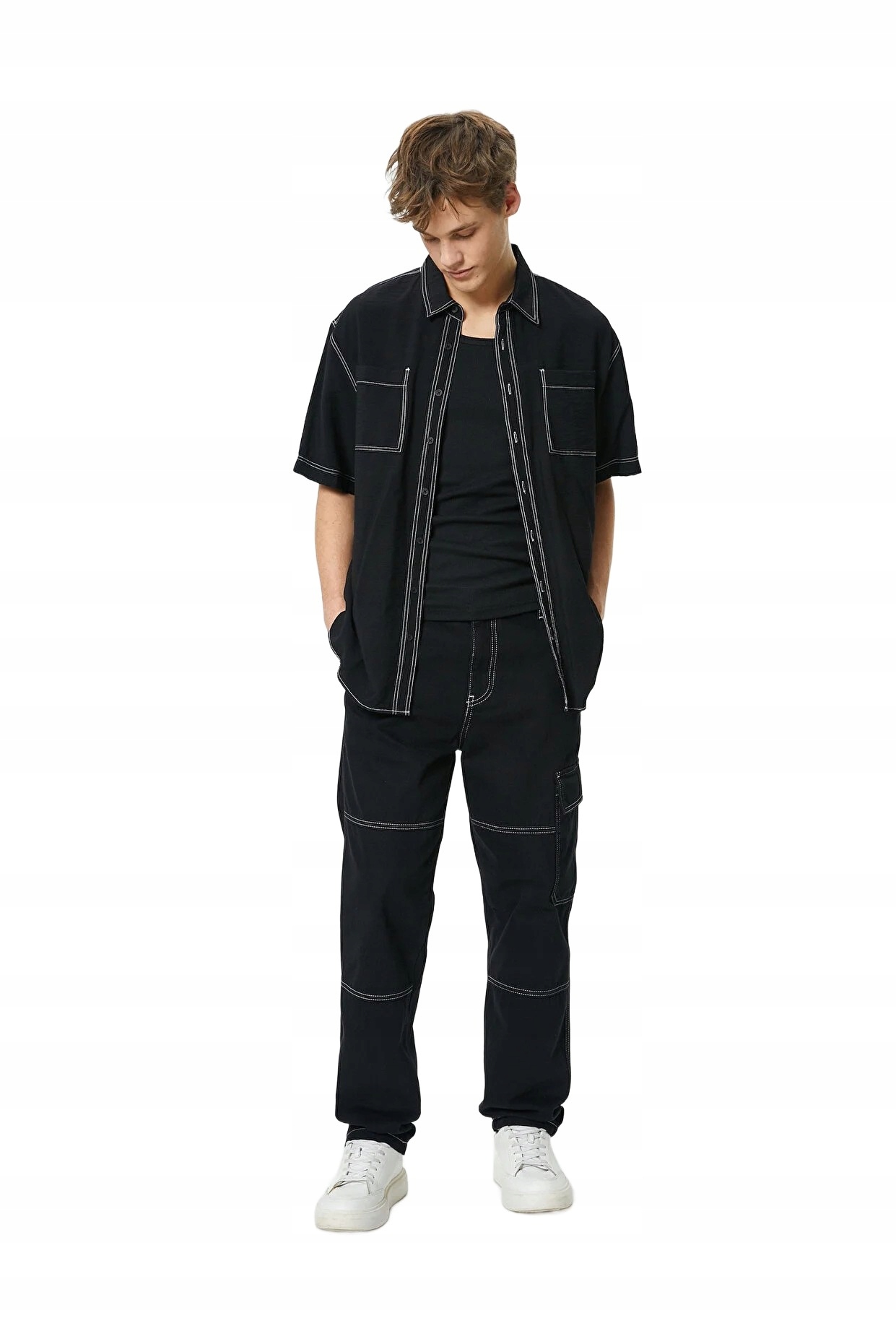 Koton Černé Pánské Džíny S Kontrastním Švem A Kapsou 30 32 5DA