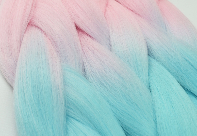 Włosy SYNTETYCZNE do warkoczyków KOLOROWE warkoczyki DOCZEPIANE WŁOSY ombre Marka Luvu