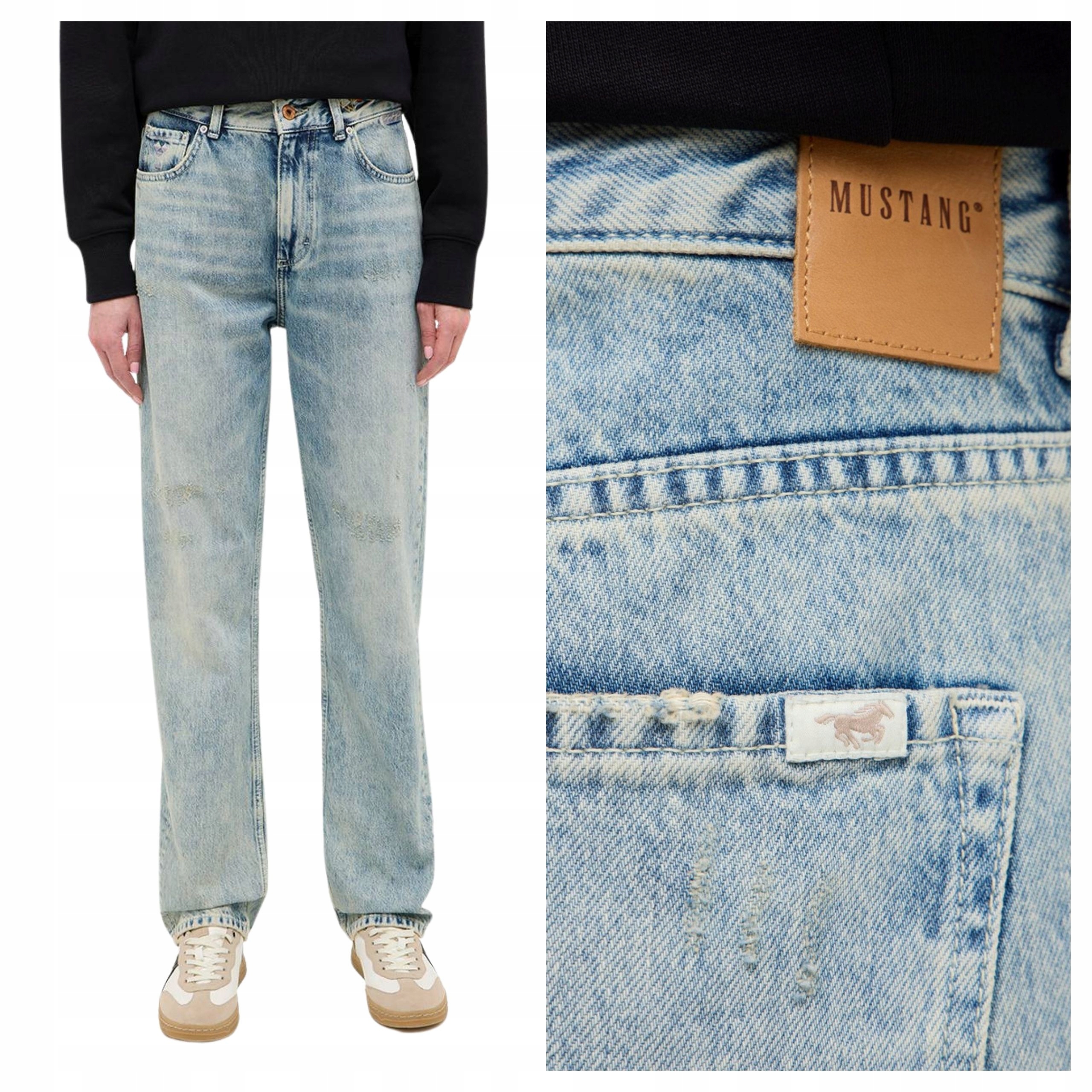 Dámské džínové kalhoty Mustang Brooks Straight Fit Denim Blue W30 L30