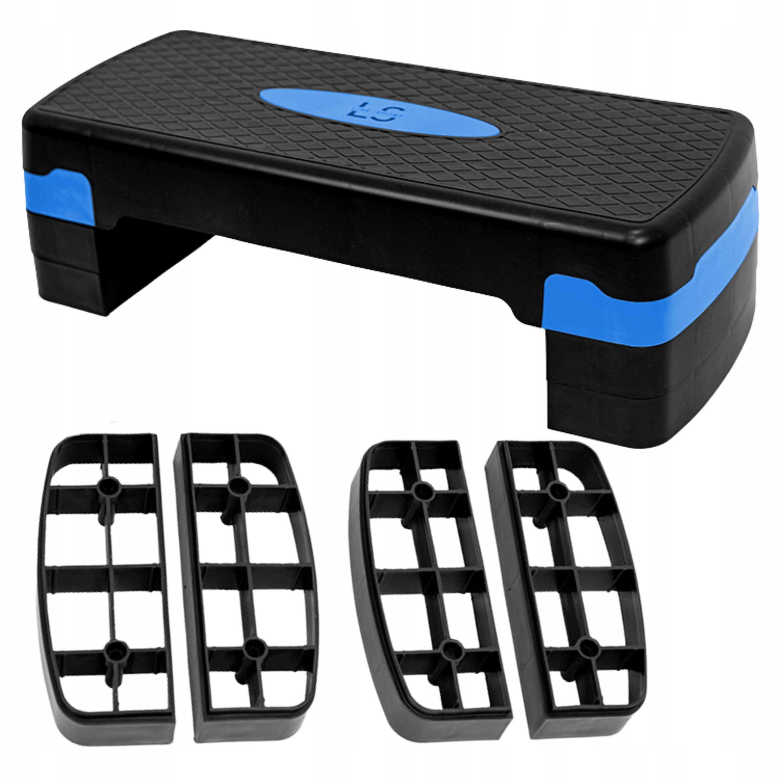 Stepper Do Ćwiczeń 3-STOPNIOWY Regulowany 68x28cm Niebieski Line Sport
