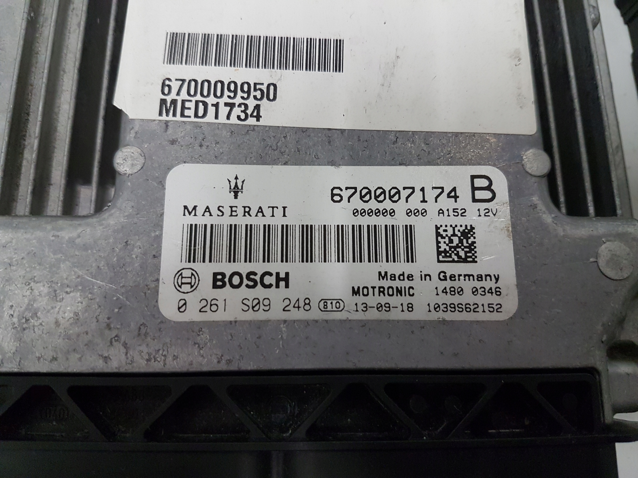 ZESTAW STARTOWY KOMPUTER MASERATI GHIBLI 3.0 B SQ4 Producent części Maserati OE