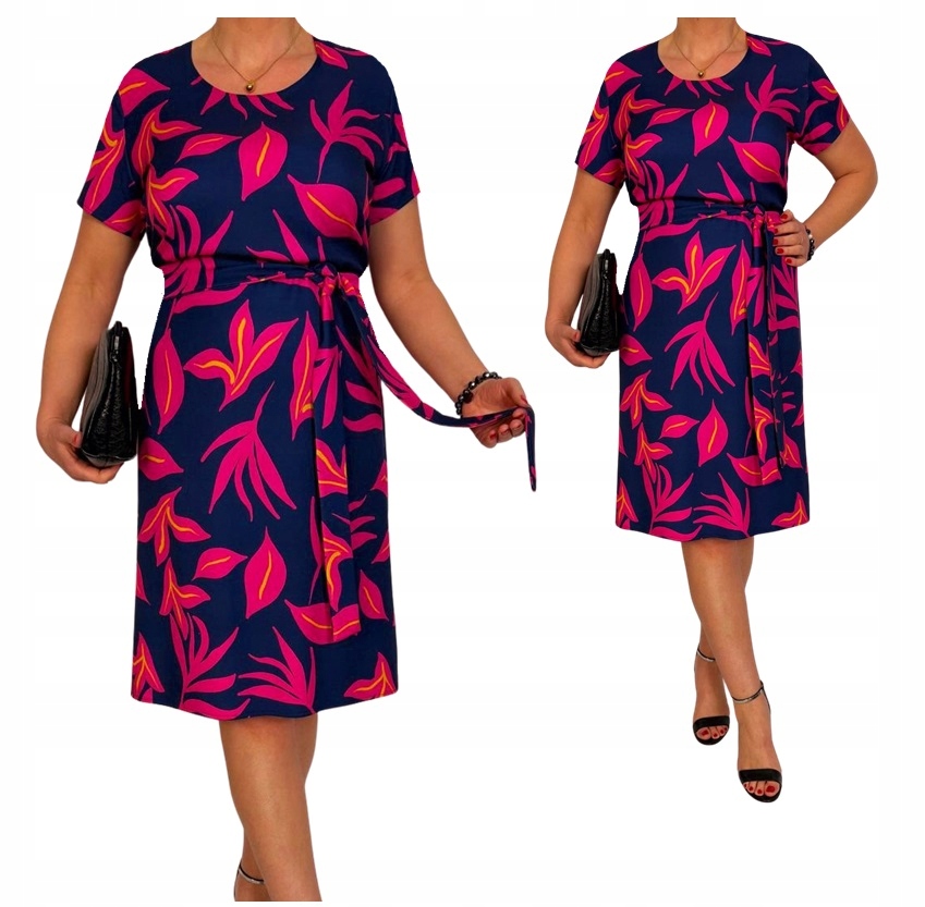 Sukienka wyszczuplająca lato wiosna wesele xxl 40 42 44 46 48 50 52 54 56