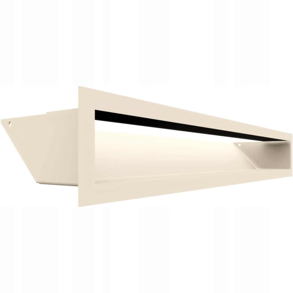 Krbová mřížka Kratki Luft 9x60 Slim Krémová Jednoduchá Ventilační Vývod